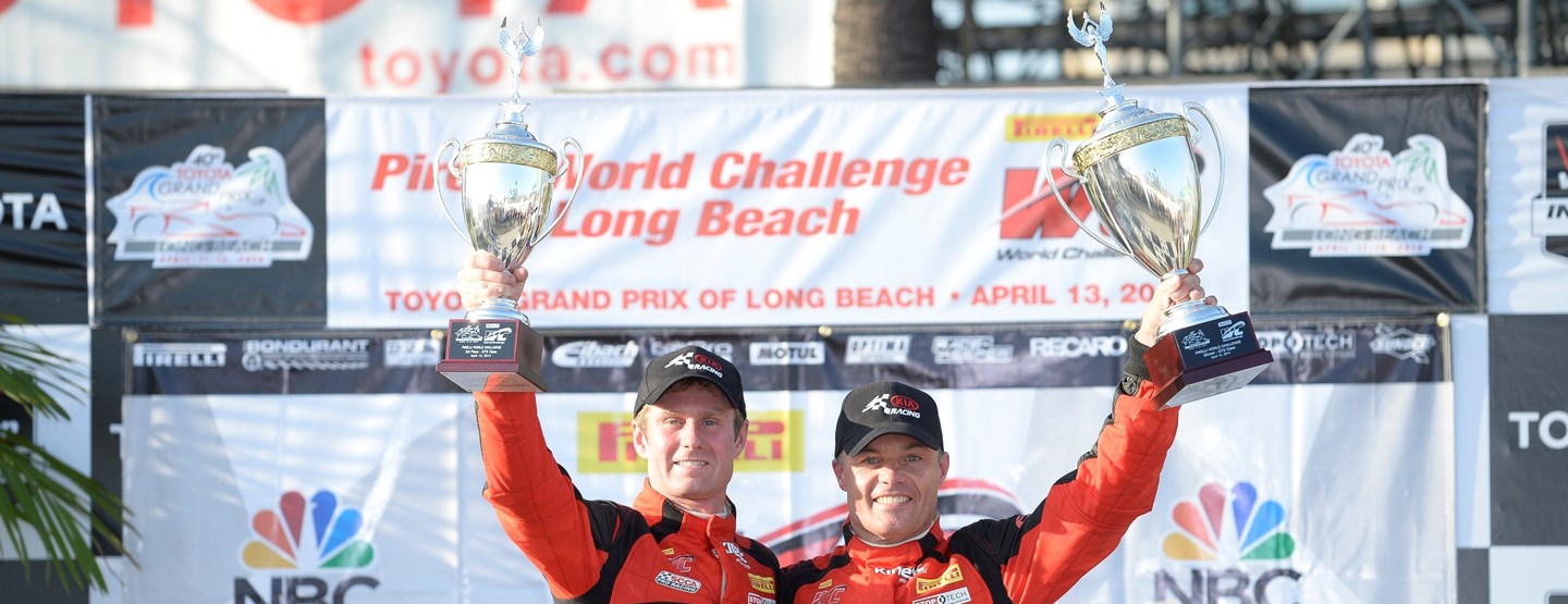 KIA RACING WINS ROUND TWO OF PIRELLI WORLD CHALLENGE ON THE STREETS OF LONG BEACH