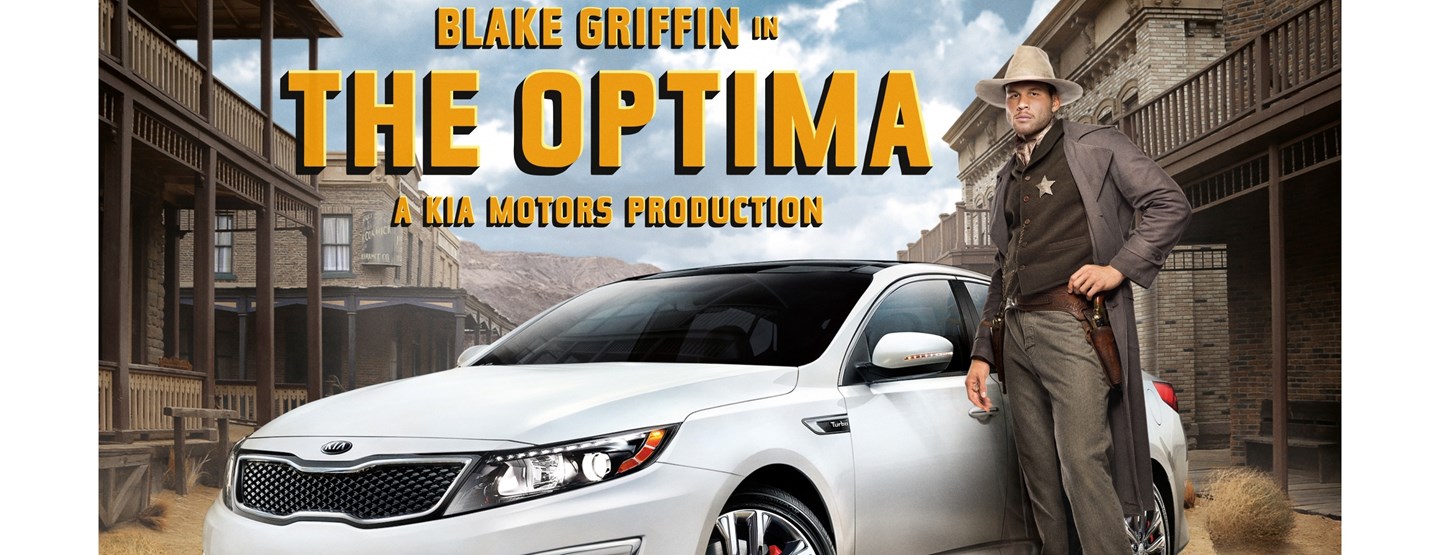 NBA ALL-STAR BLAKE GRIFFIN STARS AS A WILD WEST LAWMAN, A GLADIATOR AND A FIGHTER PILOT IN NEW AD CAMPAIGN FOR KIA’S BEST-SELLING OPTIMA SEDAN
