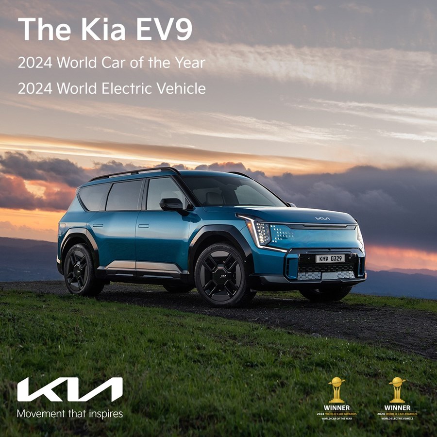 Kia EV9 secures double win at the 2024 World Car Awards